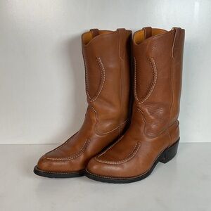 Vintage Double H Horseshoe Cowboy Work Boots 10 D USA Made Soft Toe
